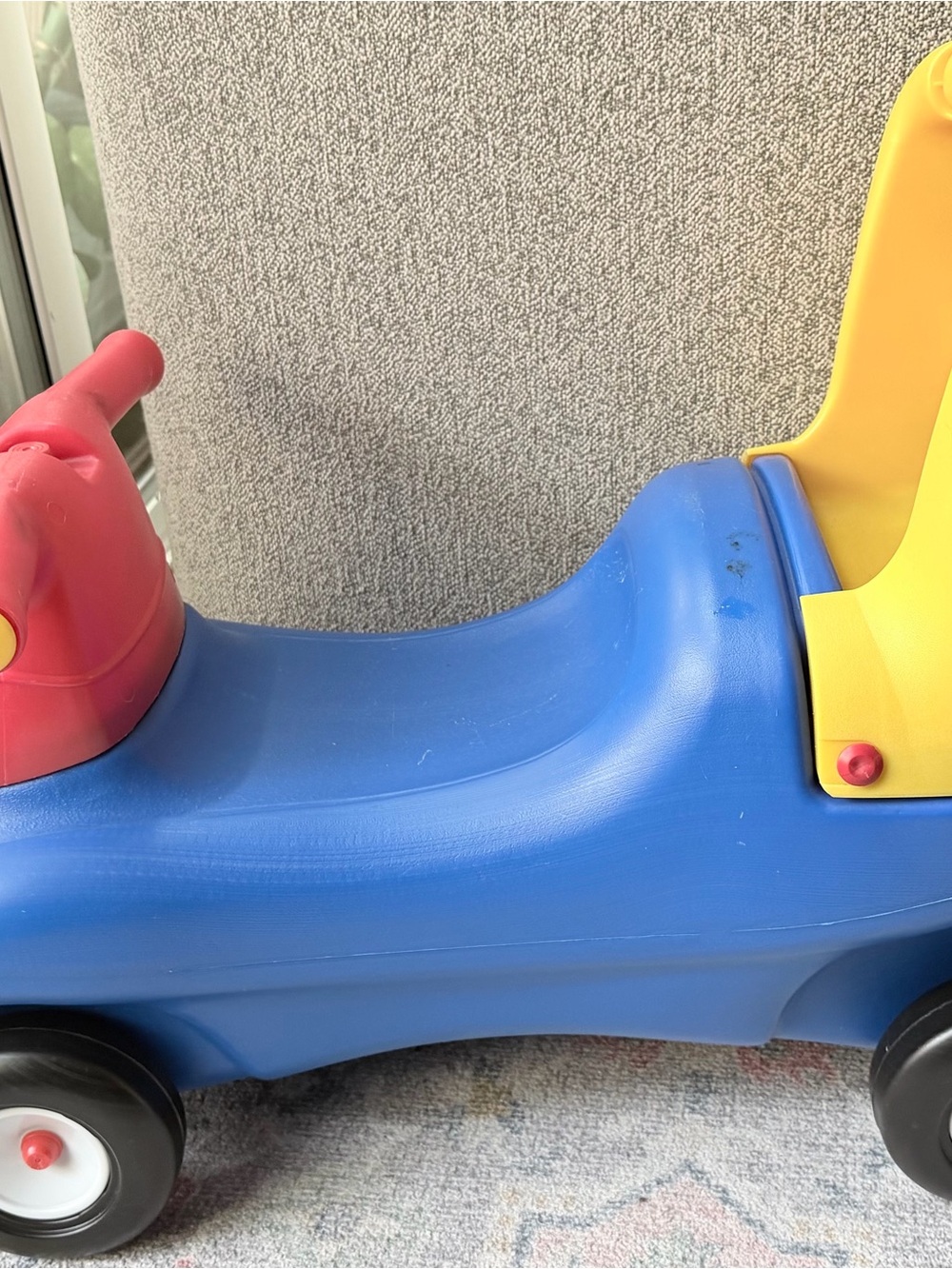 Kids Ride-On Toy Car in Blue, Yellow & Red - Little Tikes Toddler Scooter
